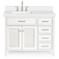 thumbnail image 1 of Ariel D043slwqrvo Kensington 42" Thick White Quartz Vanity Top - White, 1 of 7