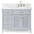thumbnail image 1 of Ariel D043srcw2ovo Kensington 43" Free Standing Single Oval Basin Vanity Set - Grey, 1 of 7