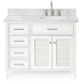 thumbnail image 1 of Ariel D043srcw2ovo Kensington 43" Free Standing Single Oval Basin Vanity Set - White, 1 of 7