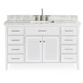 thumbnail image 1 of Ariel D055scw2rvo Kensington 55" Free Standing Single Rectangular Basin Vanity Set - White, 1 of 7