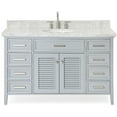 thumbnail image 1 of Ariel D055scwovo Kensington 55" Free Standing Single Oval Basin Vanity Set - Grey, 1 of 7
