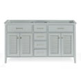 thumbnail image 1 of Ariel D061d-Bc Kensington 60" Double Free Standing Vanity Cabinet Only - Grey, 1 of 7