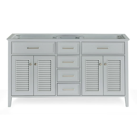 Ariel D061d-Bc Kensington 60" Double Free Standing Vanity Cabinet Only - Grey