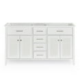 thumbnail image 1 of Ariel D061d-Bc Kensington 60" Double Free Standing Vanity Cabinet Only - White, 1 of 7