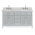 thumbnail image 1 of Ariel D061d-Vo Kensington 61" Free Standing Double Basin Vanity Set - Grey, 1 of 7