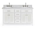 thumbnail image 1 of Ariel D061dcwovo Kensington 61" Free Standing Double Oval Basin Vanity Set - White, 1 of 7