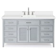 thumbnail image 1 of Ariel D061swqrvo Kensington 61" Free Standing Single Rectangular Basin Vanity Set - Grey, 1 of 7