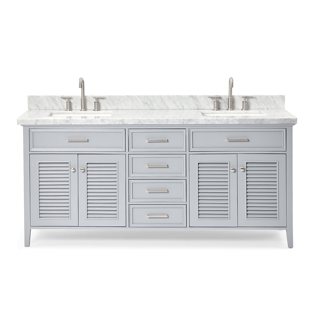 Ariel D073d-Vo Kensington 73" Free Standing Double Basin Vanity Set - Grey