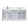 thumbnail image 1 of Ariel D073dwqovo Kensington 73" Free Standing Double Oval Basin Vanity Set - Grey, 1 of 7