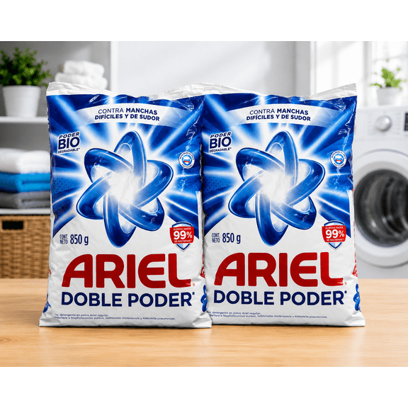 Ariel Doble Poder Powder Laundry Detergent, 850 g, 2 Pack