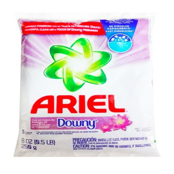 Ariel with Downy Powder Detergent 0.55lb Sachet Deep Clean and Floral Fresh Scent
