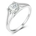 thumbnail image 1 of Ariel Engagement Ring Cubic Zirconia Women Sterling Silver Ginger Lyne Collection, 1 of 6