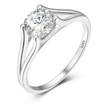 Ariel Engagement Ring Cubic Zirconia Women Sterling Silver Ginger Lyne Collection