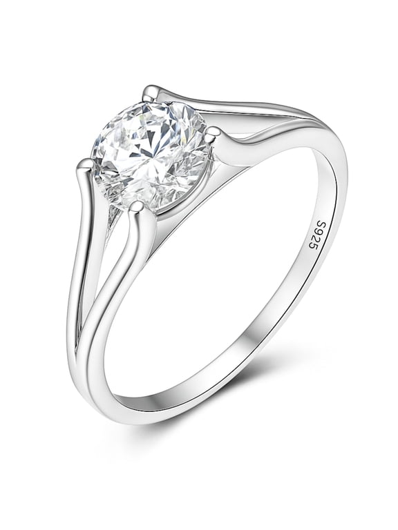 Ariel Engagement Ring Cubic Zirconia Women Sterling Silver Ginger Lyne Collection