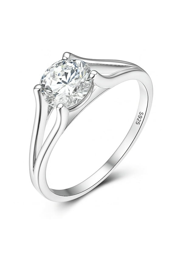 Ariel Engagement Ring Cubic Zirconia Women Sterling Silver Ginger Lyne Collection