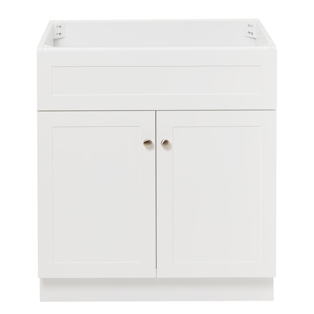Hamlet 30" White Solid Wood Freestanding Bathroom Vanity Cabinet