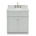 thumbnail image 1 of Ariel Hamlet 31 In. Oval Sink Vanity With 1.5 In. Carrara White Countertop In Grey, 1 of 10