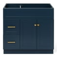 thumbnail image 1 of Ariel Hamlet 36 In. Right Offset Single Sink Base Cabinet In Midnight Blue, 1 of 9