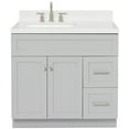 thumbnail image 1 of Ariel F036slcqrvo Hamlet 36" Free Standing Single Basin Vanity Set - Grey, 1 of 7