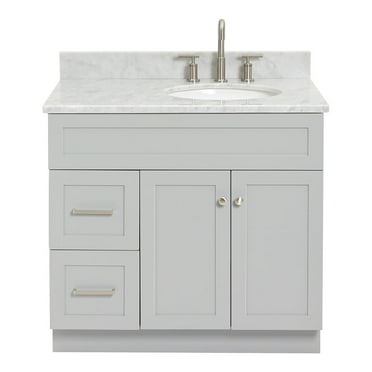 Ariel F037srcw2ovo Hamlet 37" Free Standing Single Basin Vanity Set - Grey