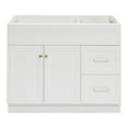 thumbnail image 1 of Ariel Hamlet 42 In. Left Offset Single Sink Base Cabinet In White, 1 of 9