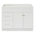 thumbnail image 1 of Ariel Hamlet 42 In. Right Offset Single Sink Base Cabinet In White, 1 of 9