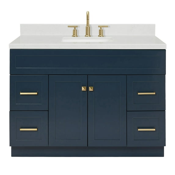 Ariel F048scqrvo Hamlet 48" Free Standing Single Basin Vanity Set - Blue