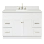 Ariel F048scqrvo Hamlet 48" Free Standing Single Basin Vanity Set - White