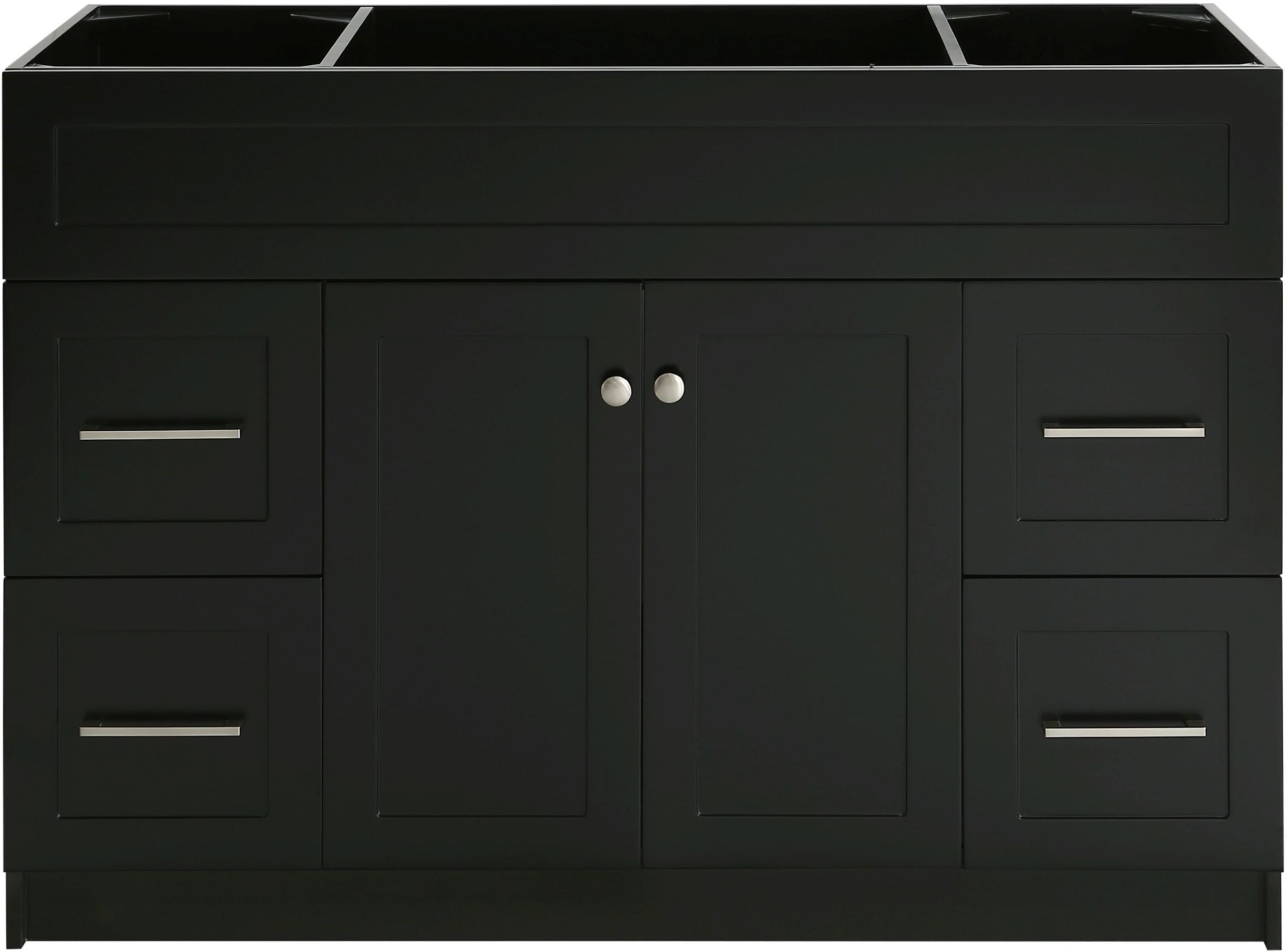 Hamlet 48" Black Solid Wood Freestanding Vanity Cabinet