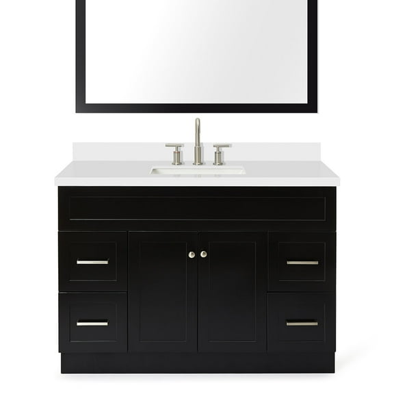 Ariel F049s-Wq Hamlet 49" Free Standing Single Basin Vanity Set - Black / White Top