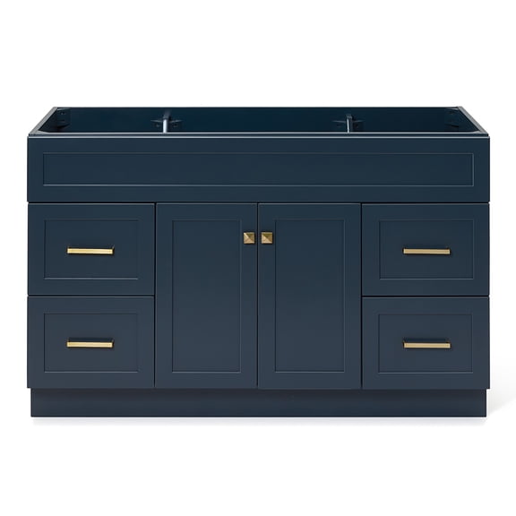 Ariel Hamlet 54 In. Single Sink Base Cabinet In Midnight Blue