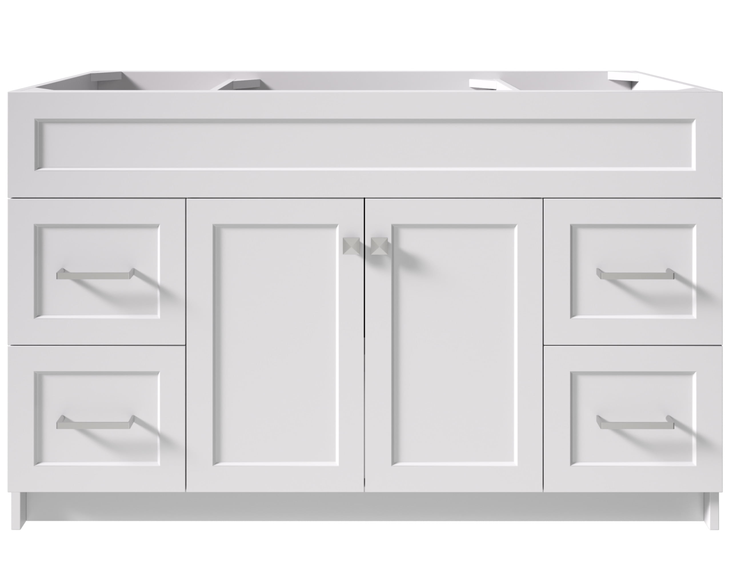Hamlet 54" White Wood Freestanding Vanity Cabinet
