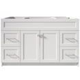 thumbnail image 1 of Ariel Hamlet 54 In. Single Sink Base Cabinet In White, 1 of 7