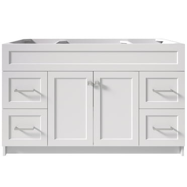 Ariel F054s-Bc Hamlet 54" Single Free Standing Vanity Cabinet Only - White