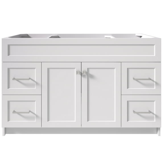Ariel Hamlet 54 In. Single Sink Base Cabinet In White