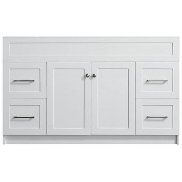 Ariel F055s-Bc Hamlet 54" Single Free Standing Vanity Cabinet Only - White