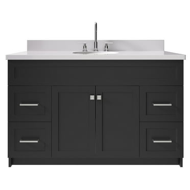 Ariel F055swqovo Hamlet 55" Free Standing Single Basin Vanity Set - Black