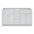thumbnail image 1 of Ariel Hamlet 60 In. Double Sink Base Cabinet In Grey, 1 of 11