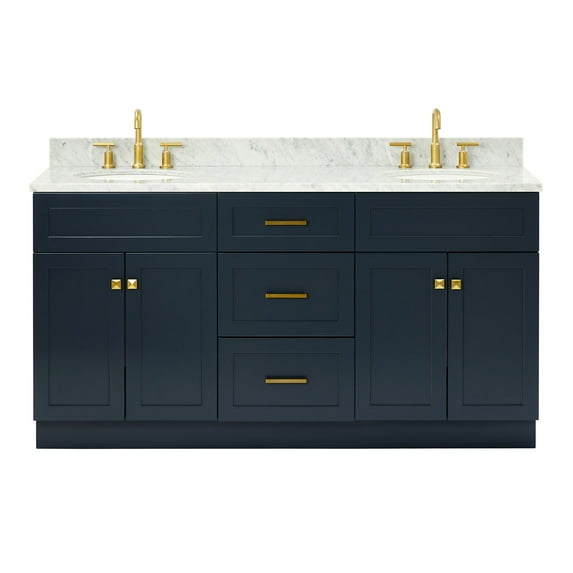 Ariel F067dcw2ovo Hamlet 66" Free Standing Double Basin Vanity Set - Blue