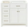 thumbnail image 1 of Ariel H036s-R-Bc Bristol 36" Single Free Standing Right Offset Vanity Cabinet Only - White, 1 of 7