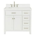 thumbnail image 1 of Ariel H036slcqovo Bristol 36" Free Standing Single Basin Vanity Set - White, 1 of 7