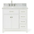 thumbnail image 1 of Ariel H037slcw2ovo Bristol 37" Free Standing Single Oval Basin Vanity Set - White, 1 of 7