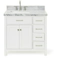 thumbnail image 1 of Ariel H037SLCWRVOWHT Bristol 37" Free Standing Single Rectangular Basin Vanity Set - White, 1 of 7