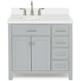 thumbnail image 1 of Ariel H037slwqovo Bristol 37" Free Standing Single Oval Basin Vanity Set - Grey, 1 of 7