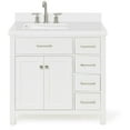 thumbnail image 1 of Ariel H037SLWQRVOWHT Bristol 37" Free Standing Single Rectangular Basin Vanity Set - White, 1 of 7