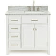 thumbnail image 1 of Ariel H037SRCW2RVOWHT Bristol 37" Free Standing Single Rectangular Basin Vanity Set -, 1 of 7
