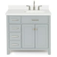 thumbnail image 1 of Ariel H037srwqrvo Bristol 37" Free Standing Single Rectangular Basin Vanity Set - Grey, 1 of 7