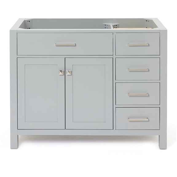 Ariel H042s-L-Bc Bristol 42" Single Free Standing Left Offset Vanity Cabinet Only - Grey