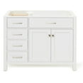 thumbnail image 1 of Ariel H042s-R-Bc Bristol 42" Single Free Standing Right Offset Vanity Cabinet Only - White, 1 of 7