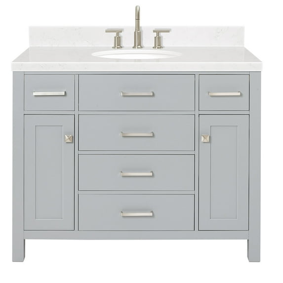 Ariel H042scqovo Bristol 42" Free Standing Single Basin Vanity Set - Grey